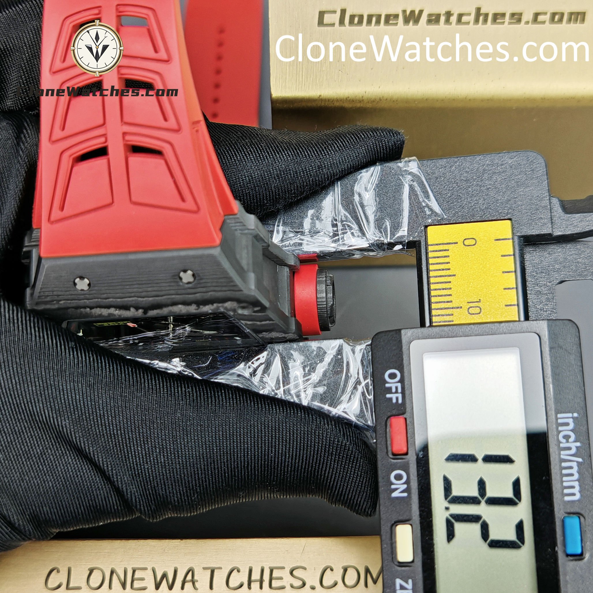 Richard Mille Super Clone Watches 1:1 RM 035 – 02 NTPT Carbon Fiber Red Rubber Strap - Image 14