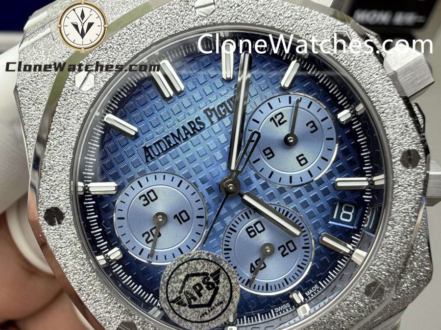Audemars Piguet Super Clone Watches 1:1 Royal Oak Smoky Blue Dial 26240BA Selfwinding Chronograph - Image 4