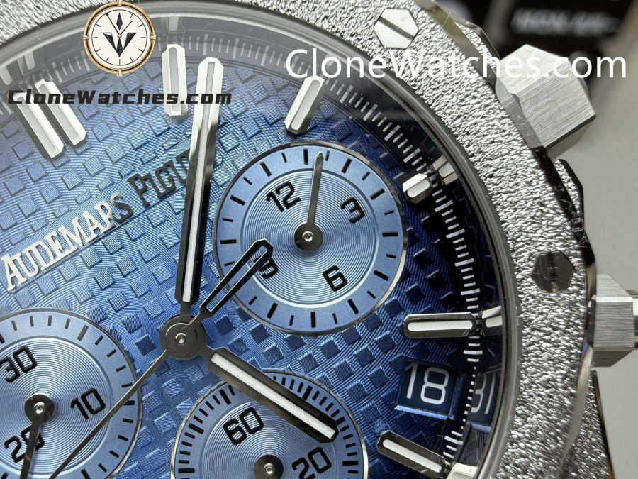 Audemars Piguet Super Clone Watches 1:1 Royal Oak Smoky Blue Dial 26240BA Selfwinding Chronograph - Image 5