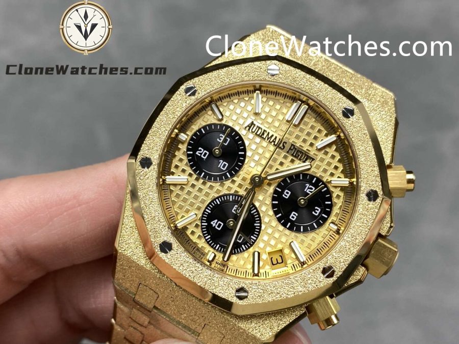Audemars Piguet Super Clone Watches 1:1 Royal Oak Gold Dial 26240BA Selfwinding Chronograph - Image 3