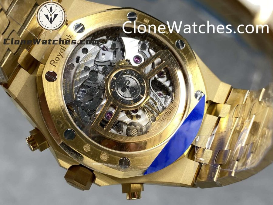 Audemars Piguet Super Clone Watches 1:1 Royal Oak Gold Dial 26240BA Selfwinding Chronograph - Image 8