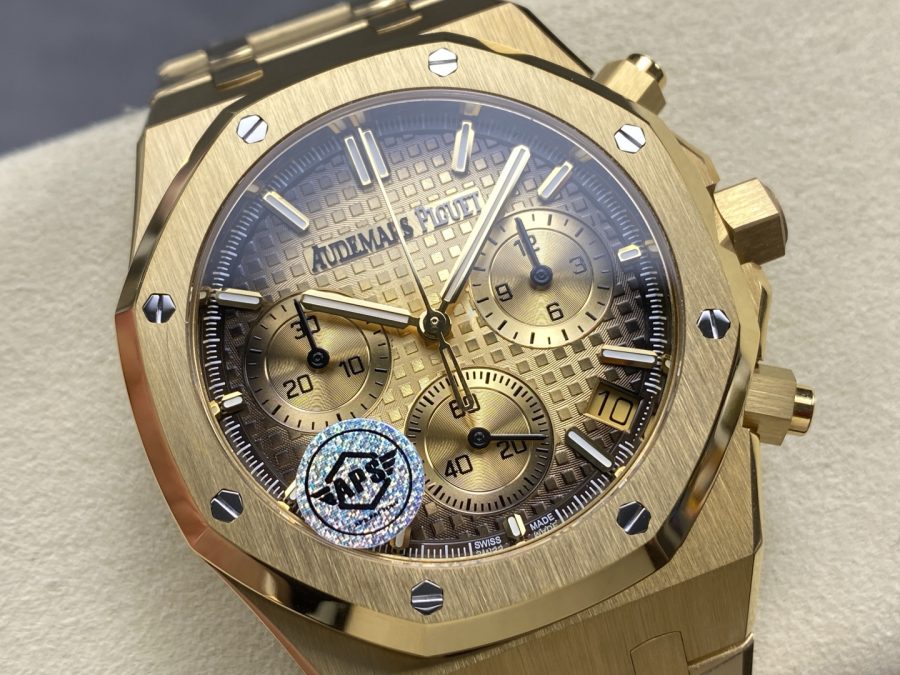 Audemars Piguet Super Clone Watches 1:1 Royal Oak Smoked Gold Dial 26240BA Selfwinding Chronograph - Image 2