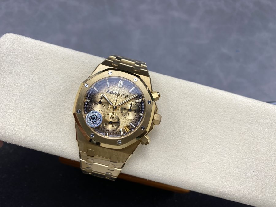 Audemars Piguet Super Clone Watches 1:1 Royal Oak Smoked Gold Dial 26240BA Selfwinding Chronograph - Image 5