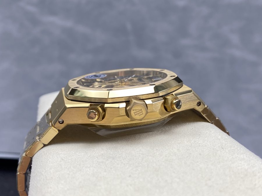 Audemars Piguet Super Clone Watches 1:1 Royal Oak Smoked Gold Dial 26240BA Selfwinding Chronograph - Image 7