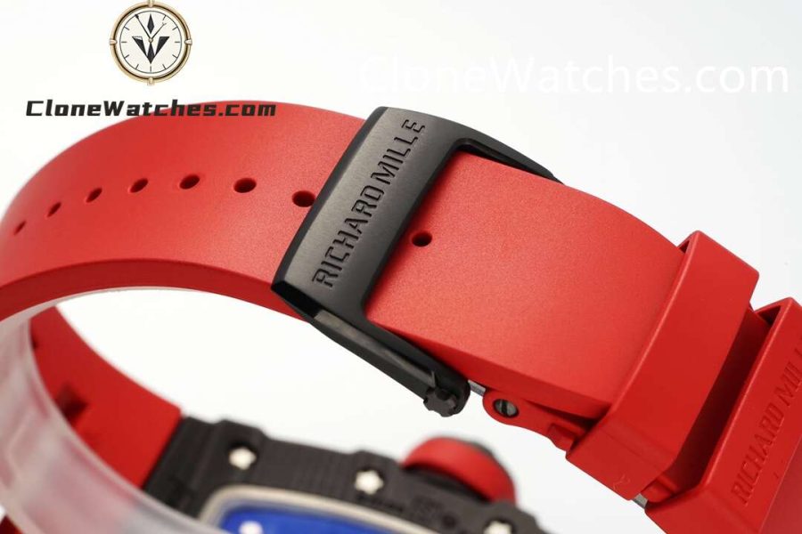 Richard Mille Super Clone Watches 1:1 RM 035 – 02 NTPT Carbon Fiber Red Rubber Strap - Image 9