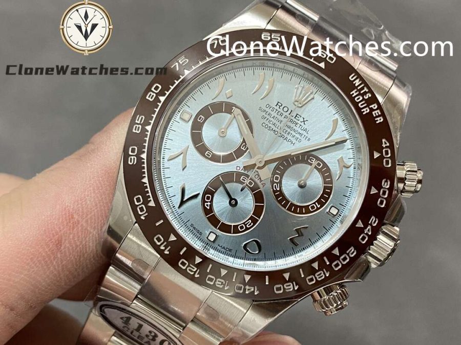 Rolex Super Clone Watches 1:1 ICE BLUE Daytona M116506 Middle East Version 4130 Movement - Image 4