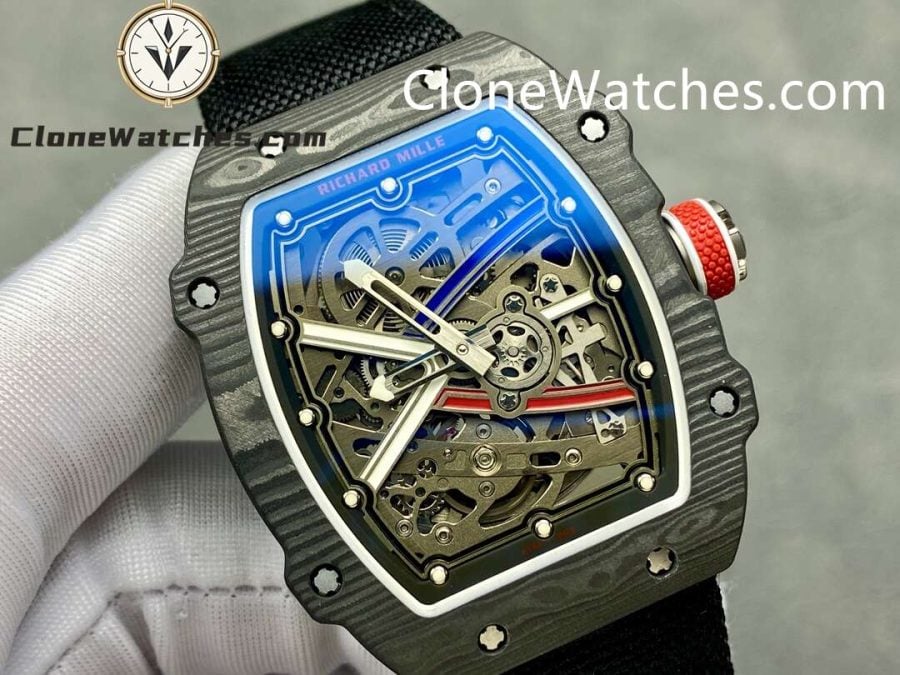 Richard Mille Super Clone Watches 1:1 RM 67 – 02 Carbon Tourbillon Black Strap - Image 3