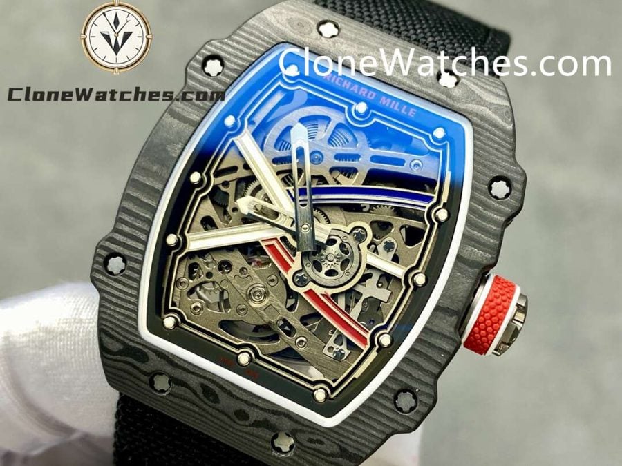 Richard Mille Super Clone Watches 1:1 RM 67 – 02 Carbon Tourbillon Black Strap - Image 4