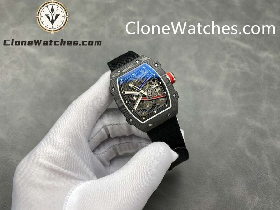 Richard Mille Super Clone Watches 1:1 RM 67 – 02 Carbon Tourbillon Black Strap - Image 2