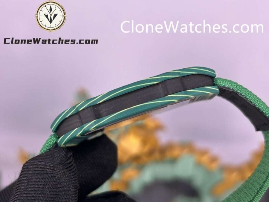 Richard Mille Super Clone Watches 1:1 RM 67 – 02 Green Carbon Tourbillon Green Strap - Image 5