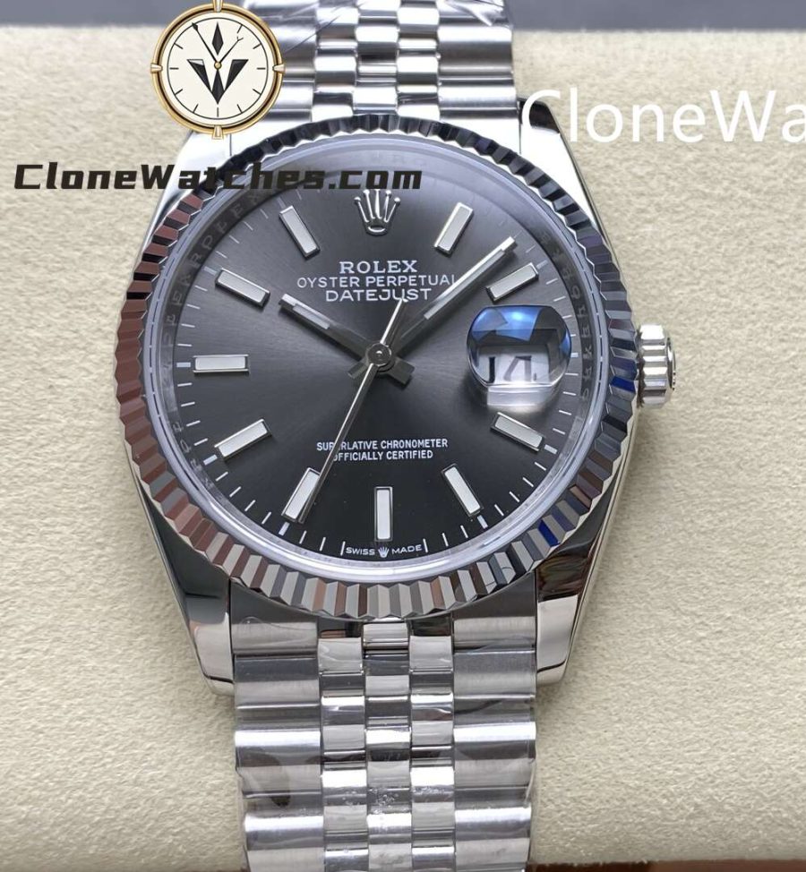 Super Clone Watches – Rolex DateJust Gray Dial m126334-0014