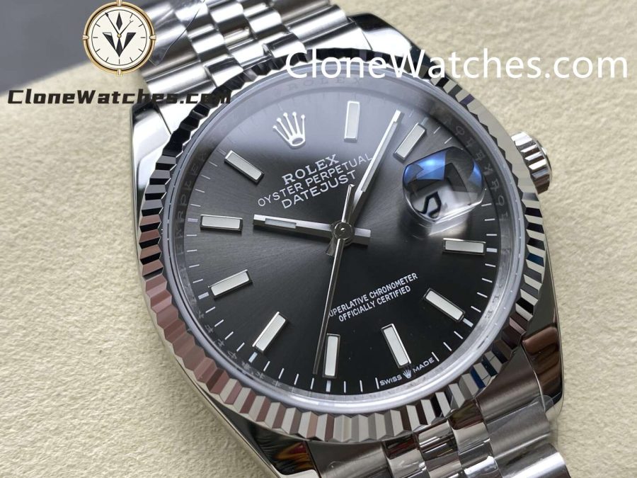 Rolex Super Clone Watches 1:1 DateJust Gray Dial m126334-0014 Jubilee 41MM 3235 Movement - Image 2