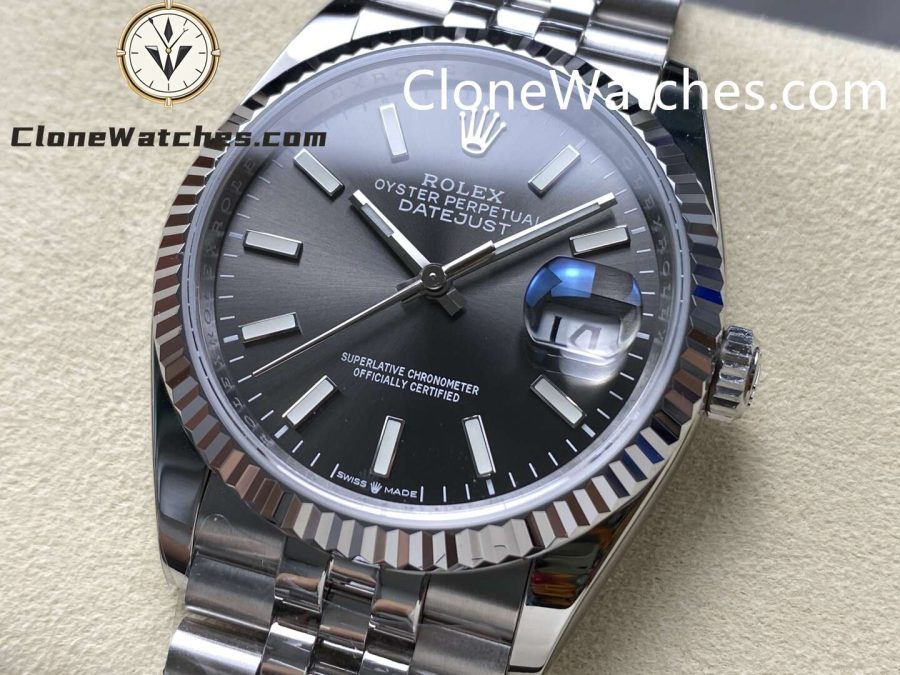 Rolex Super Clone Watches 1:1 DateJust Gray Dial m126334-0014 Jubilee 41MM 3235 Movement - Image 3