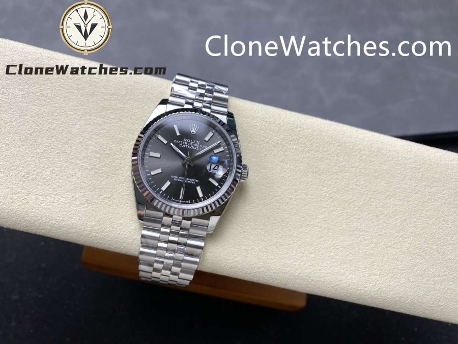 Rolex Super Clone Watches 1:1 DateJust Gray Dial m126334-0014 Jubilee 41MM 3235 Movement - Image 5