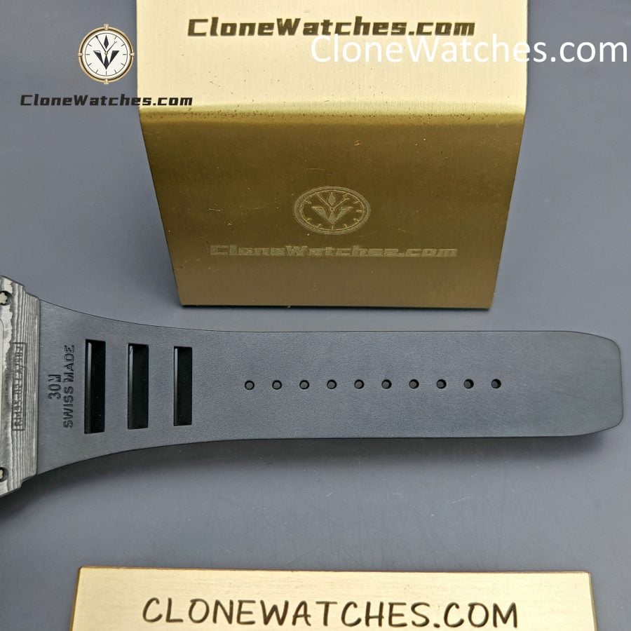 Richard Mille Super Clone Watches 1:1 RM 035  NTPT Carbon Fiber Black Rubber Strap - Image 11