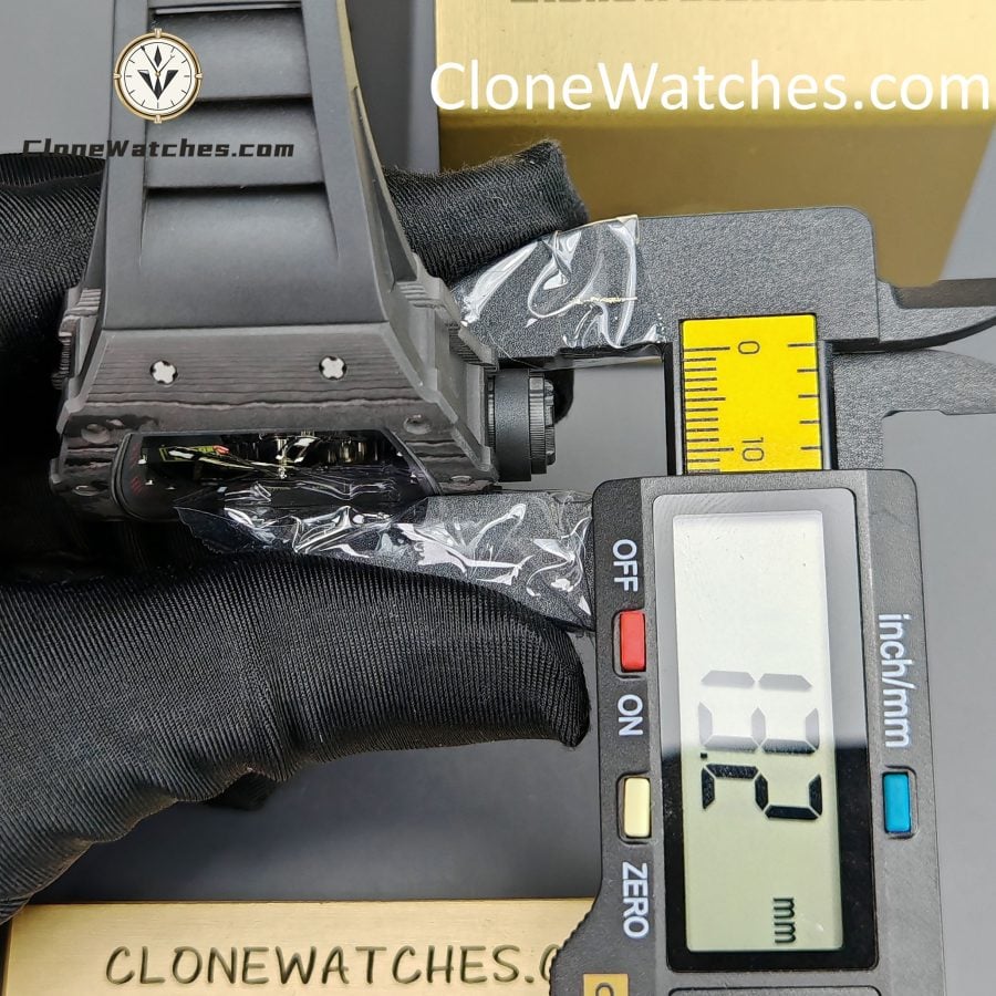 Richard Mille Super Clone Watches 1:1 RM 035  NTPT Carbon Fiber Black Rubber Strap - Image 12