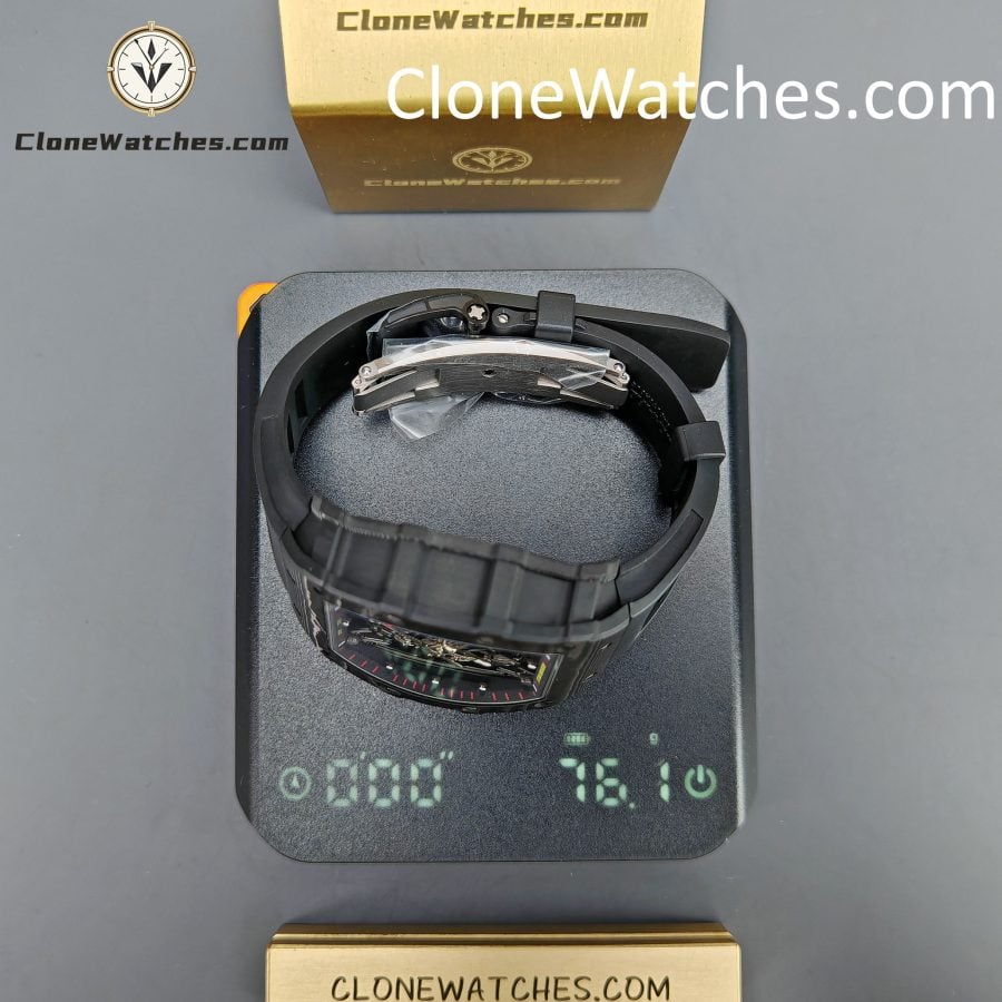 Richard Mille Super Clone Watches 1:1 RM 035  NTPT Carbon Fiber Black Rubber Strap - Image 13