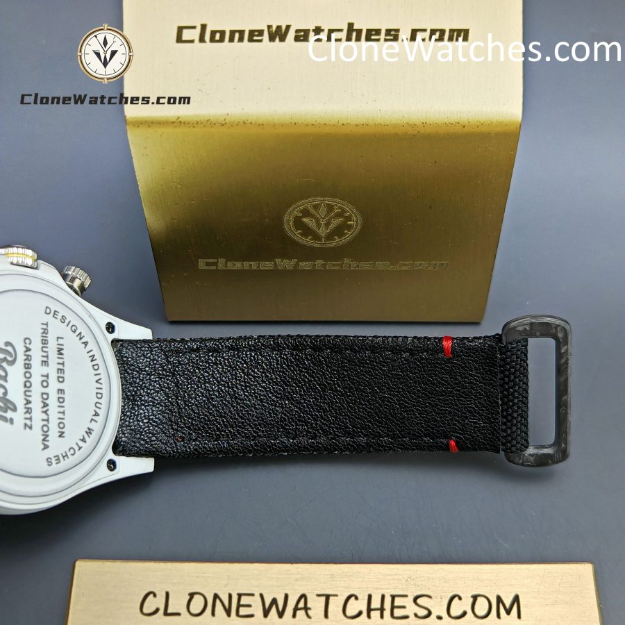 Modified Super Clone Watches 1:1 DIW Rolex Daytona 4130 Movement Black Strap - Image 10