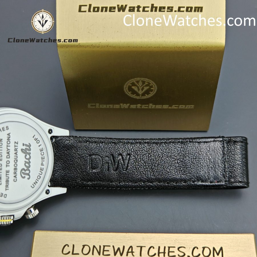 Modified Super Clone Watches 1:1 DIW Rolex Daytona 4130 Movement Black Strap - Image 11