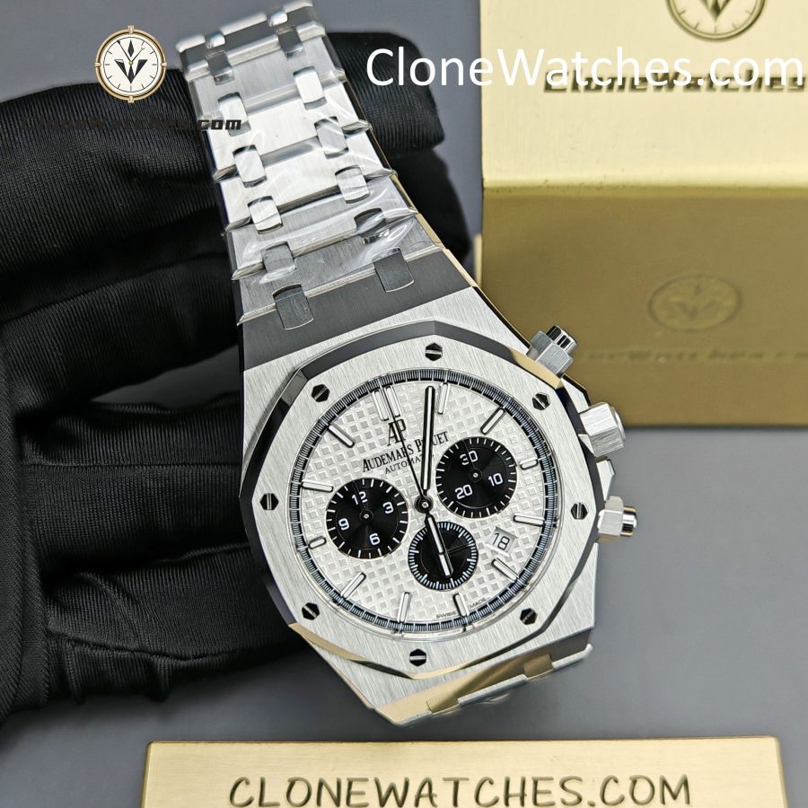 Audemars Piguet Super Clone Watches 1:1 Royal Oak White Dial 26331ST Selfwinding Chronograph - Image 6