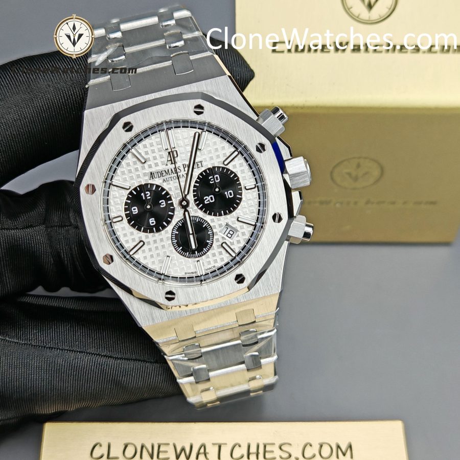Audemars Piguet Super Clone Watches 1:1 Royal Oak White Dial 26331ST Selfwinding Chronograph - Image 5