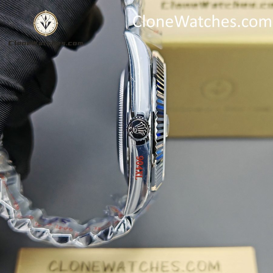 Rolex Super Clone Watches 1:1 Day Date Black Diamond Dial 40mm m228236-0004 3255 Movement - Image 8