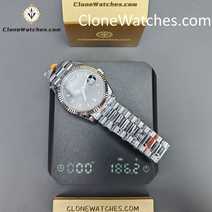 Rolex Super Clone Watches 1:1 Day Date Black Diamond Dial 40mm m228236-0004 3255 Movement - Image 16