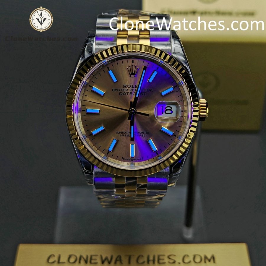 Rolex Super Clone Watches 1:1 DateJust Gold Dial m126233-0015 Jubilee 36MM 3235 Movement - Image 2