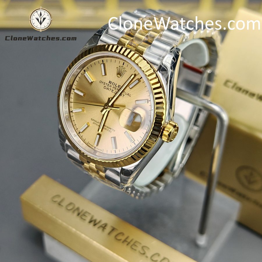 Rolex Super Clone Watches 1:1 DateJust Gold Dial m126233-0015 Jubilee 36MM 3235 Movement - Image 3