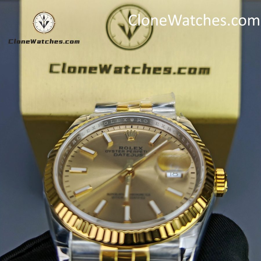 Rolex Super Clone Watches 1:1 DateJust Gold Dial m126233-0015 Jubilee 36MM 3235 Movement - Image 7