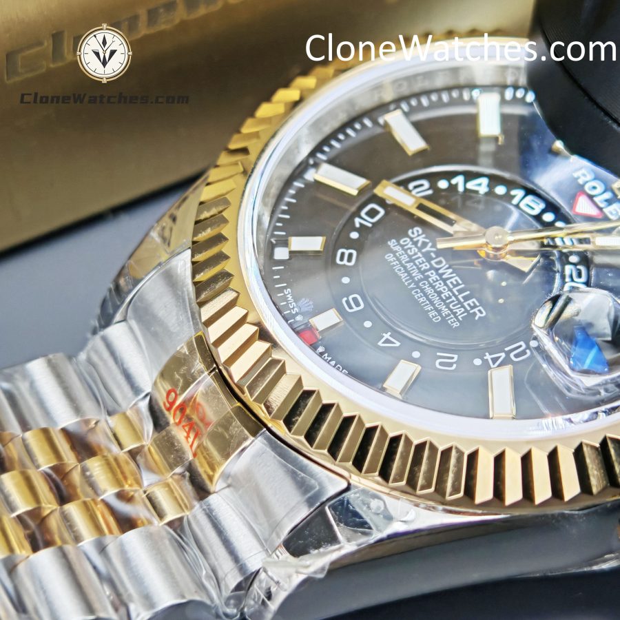Rolex Super Clone Watches 1:1 Sky Dweller Black Dial Jubilee m336933-0004 9002 Movement - Image 15