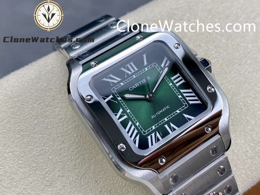 Cartier Super Clone Watches 1:1 Santos Series Green Dial 35.1MM WSSA0061 - Image 2