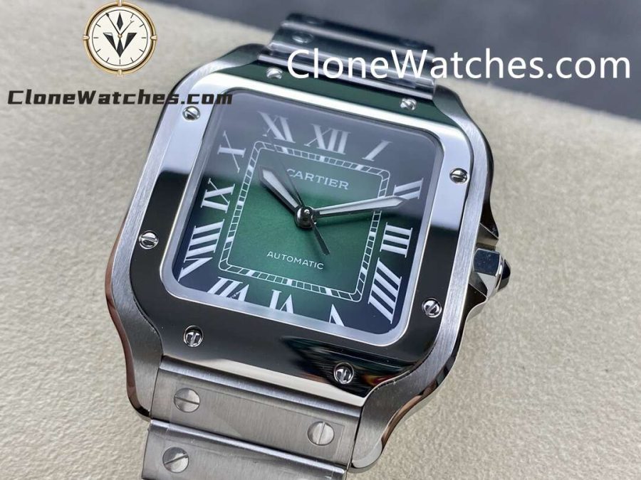 Cartier Super Clone Watches 1:1 Santos Series Green Dial 35.1MM WSSA0061 - Image 3
