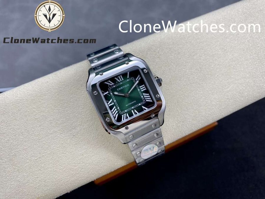 Cartier Super Clone Watches 1:1 Santos Series Green Dial 35.1MM WSSA0061 - Image 4
