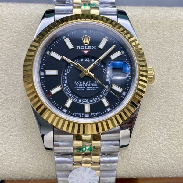 Super Clone Watches – Rolex Sky-Dweller Black Dial m336933-0004