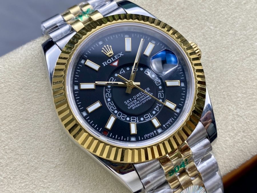 Rolex Super Clone Watches 1:1 Sky Dweller Black Dial Jubilee m336933-0004 9002 Movement - Image 2