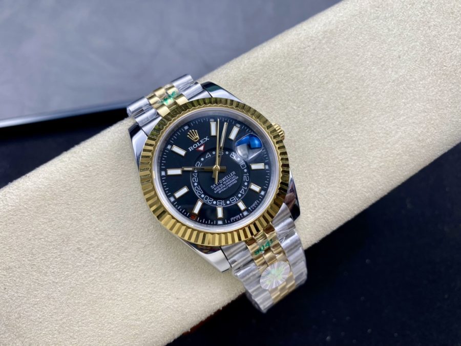 Rolex Super Clone Watches 1:1 Sky Dweller Black Dial Jubilee m336933-0004 9002 Movement - Image 4