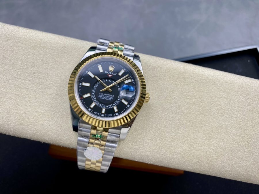 Rolex Super Clone Watches 1:1 Sky Dweller Black Dial Jubilee m336933-0004 9002 Movement - Image 5
