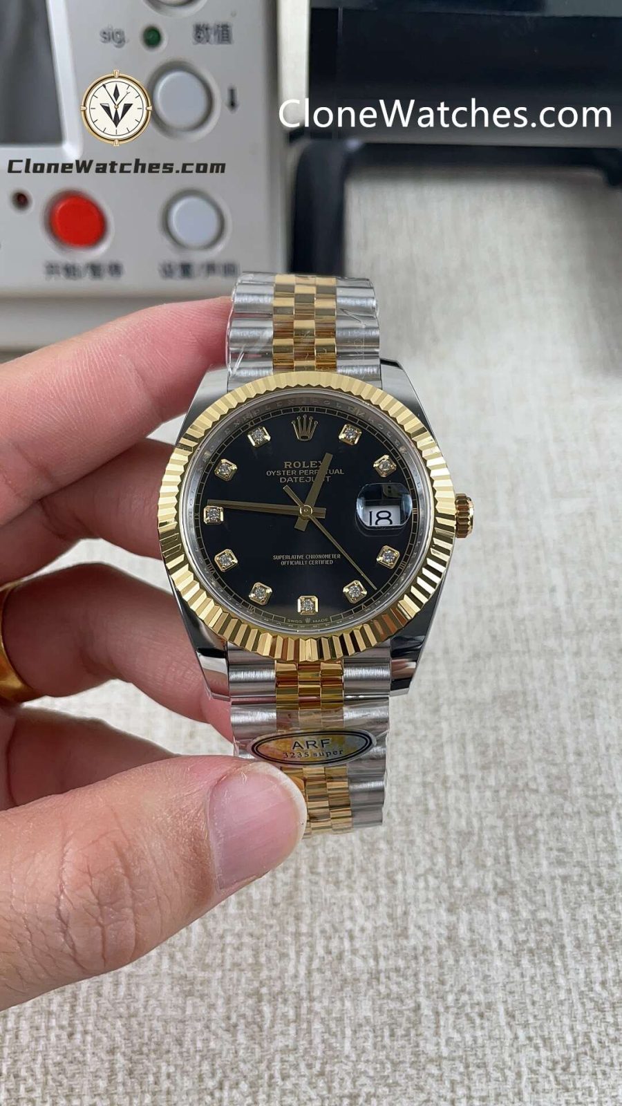 Super Clone Watches – Rolex DateJust Black Diamond Dial m126333-0006
