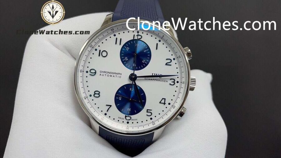 IWC Super Clone Watches 1:1 Portugieser Chronograph White Dial 41MM IW371620 - Image 2