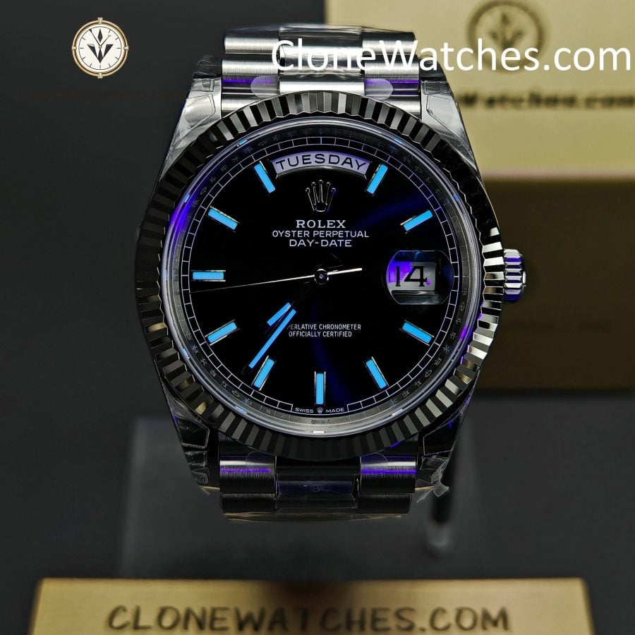 Rolex Super Clone Watches 1:1 Day Date Black Dial 40mm m228239-0004 VSF Version 3255 Movement - Image 2