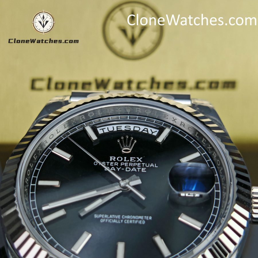 Rolex Super Clone Watches 1:1 Day Date Black Dial 40mm m228239-0004 VSF Version 3255 Movement - Image 7