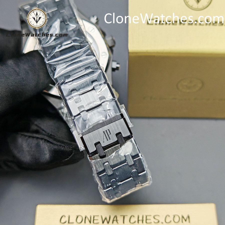 Audemars Piguet Super Clone Watches 1:1 Royal Oak Black Ceramic Blue Dial 26240CE Selfwinding Chronograph - Image 13