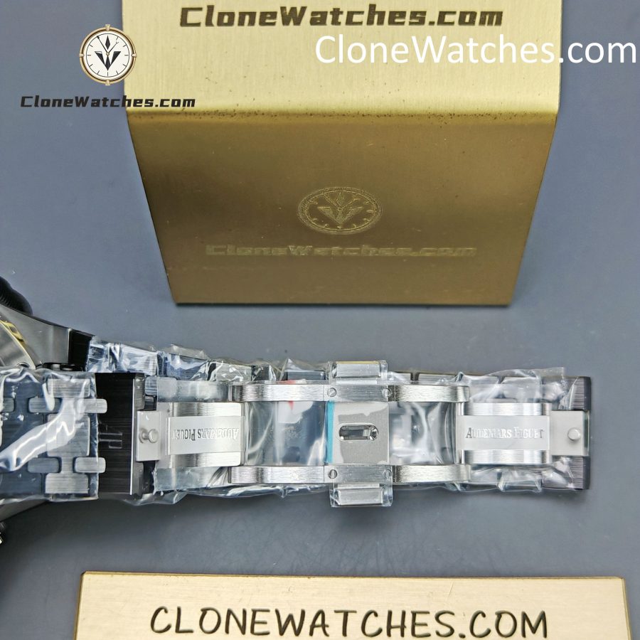 Audemars Piguet Super Clone Watches 1:1 Royal Oak Black Ceramic Blue Dial 26240CE Selfwinding Chronograph - Image 10