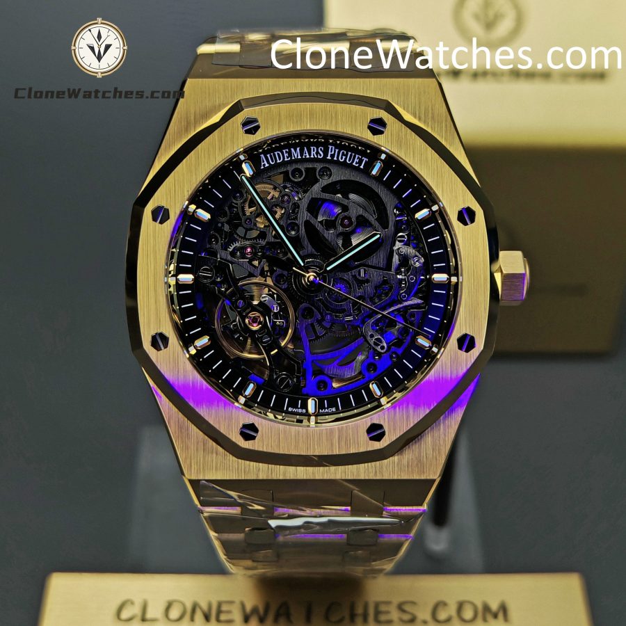 Audemars Piguet Super Clone Watches 1:1 Royal Oak 18K Gold 15407 Skeleton Dial - Image 2