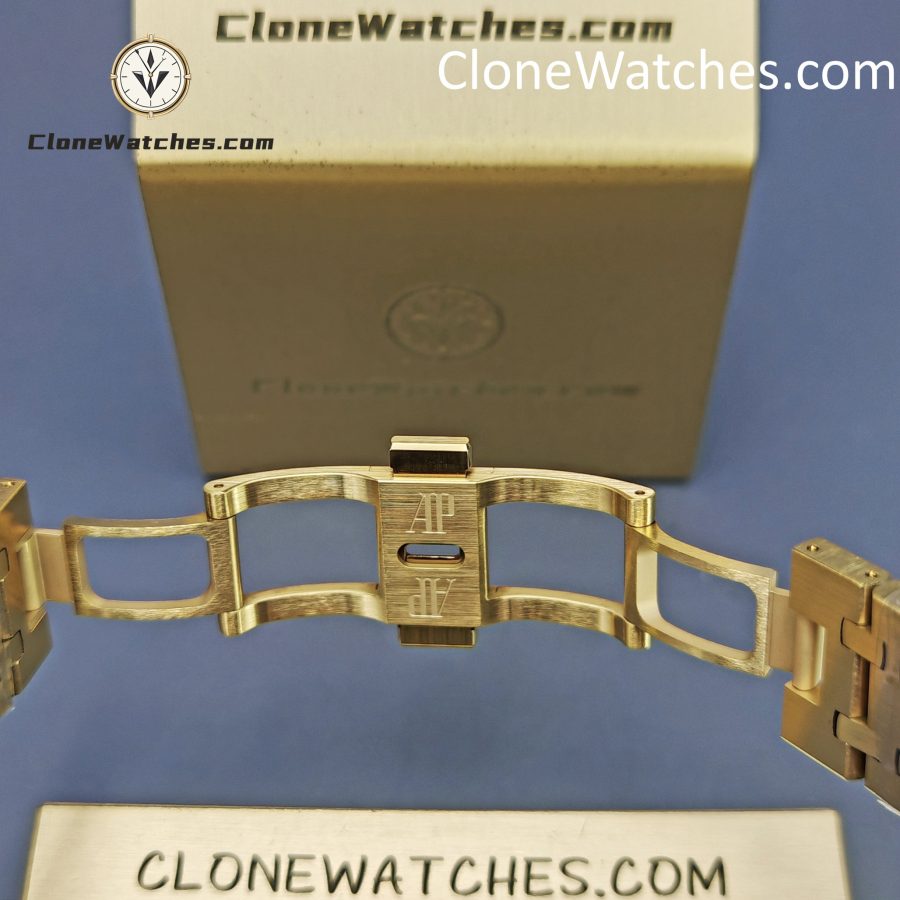Audemars Piguet Super Clone Watches 1:1 Royal Oak 18K Gold 15407 Skeleton Dial - Image 14