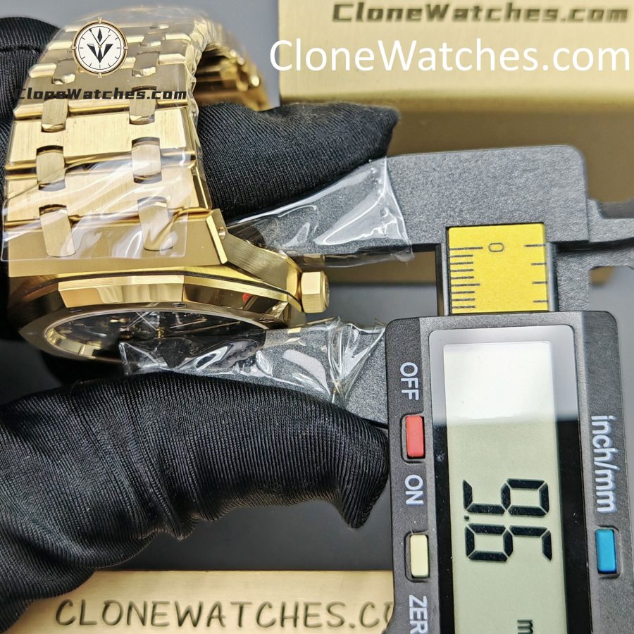 Audemars Piguet Super Clone Watches 1:1 Royal Oak 18K Gold 15407 Skeleton Dial - Image 15
