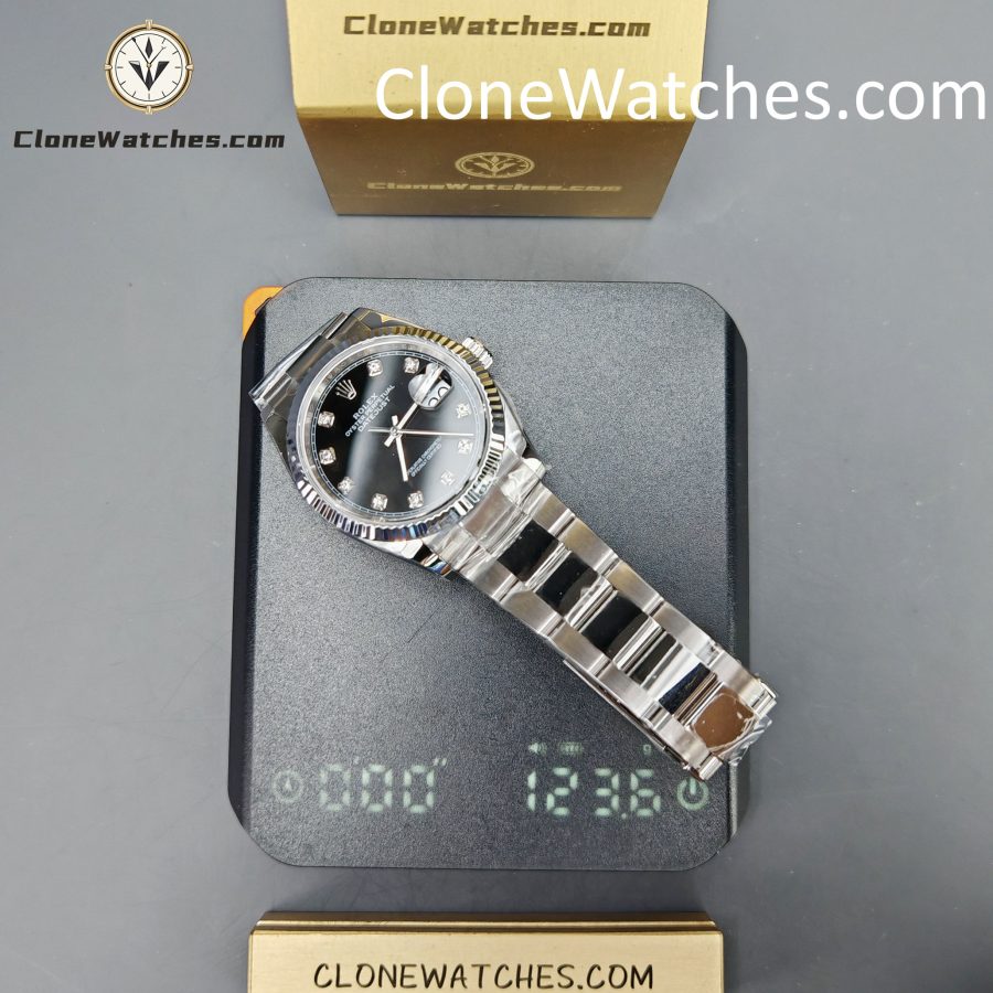 Rolex Super Clone Watches 1:1 DateJust Black Diamond Dial m126234-0028 Oyster 36MM 3235 Movement - Image 16