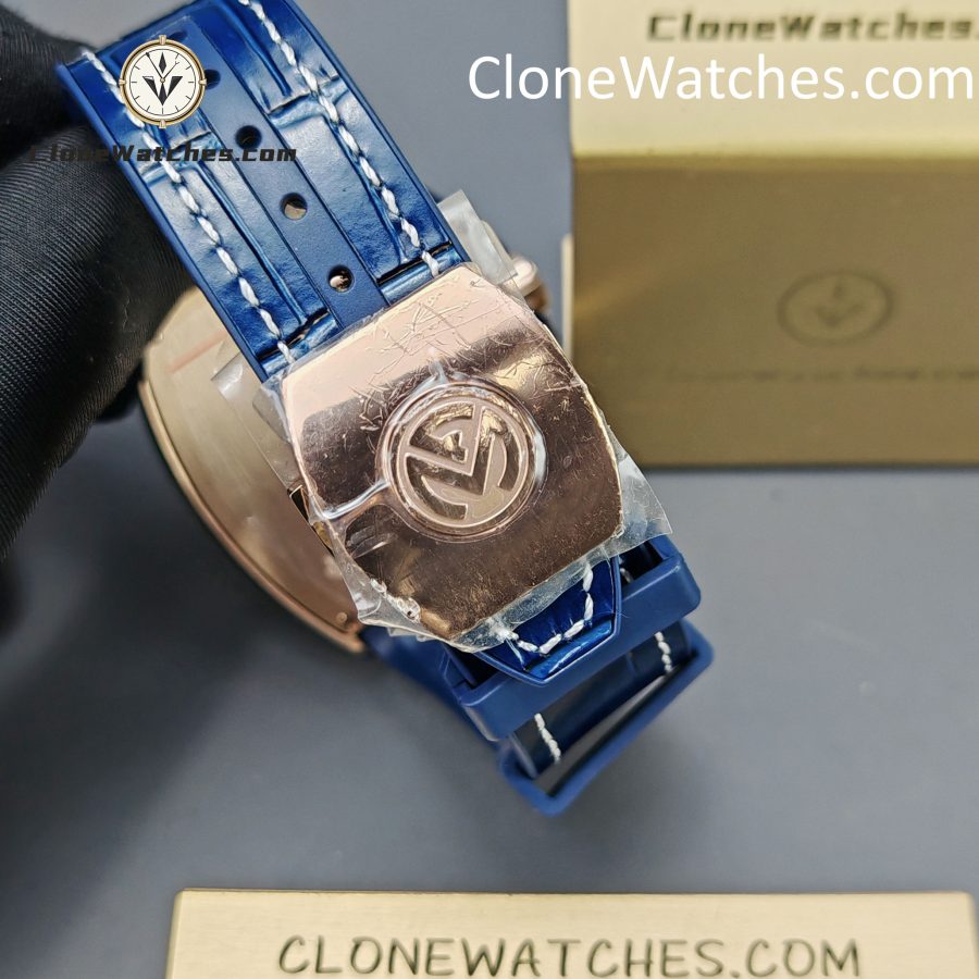 Franck Muller Super Clone Watches 1:1 V45 SC DT YACHTING 5N Rose Gold Blue Dial - Image 10