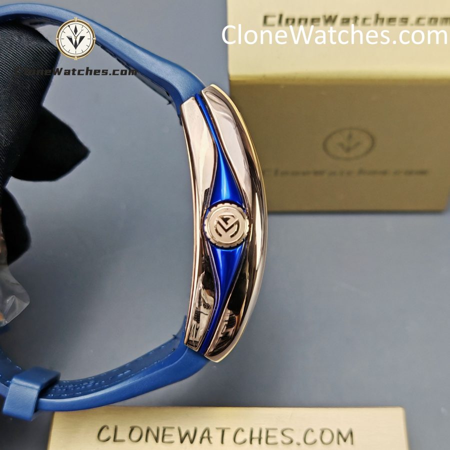 Franck Muller Super Clone Watches 1:1 V45 SC DT YACHTING 5N Rose Gold Blue Dial - Image 7
